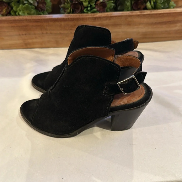 FRYE Courtney Sling Back Peep Toe Shootie Bootie boot heeled heels shoes 7.5 EUC - Picture 4 of 10